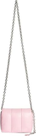 Stand Studio Opvouwbare leren handtas met kettingriem - Dames - Schoudertassen - Roze - ONE Size - Leer - Tassen