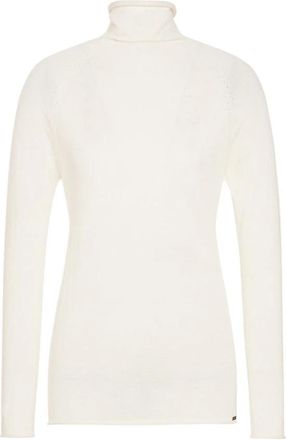 Kiton Cashmere Polo-neck Trui - Dames - Coltruien - Wit - XS - Truien & Vesten