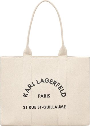 Karl Lagerfeld K/Rue St Guillaume Shopper - Dames - Shoppers - Beige - ONE Size - Katoen - Tassen
