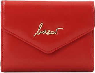 Kazar Kleine rode portemonnee met gouden logo - Dames - Portefeuilles - Rood - ONE Size - Leer - Accessoires