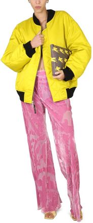 Etro Etro Womens Patchwork Bomber Jacket - Yellow Nylon - Size EU 40 (Womens)