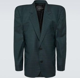 Balenciaga Boxy checked wool blazer