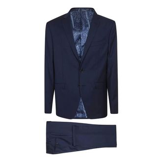Etro Etro, Single Breasted Suits, male, Blue, Size: 2XL Roma Suit