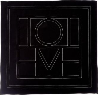 Toteme Toteme Embroidered Monogram Silk Scarf