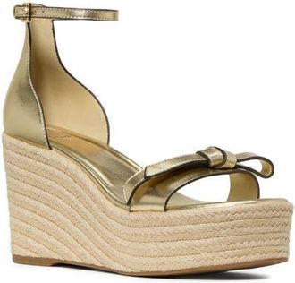 Kate Spade New York loop metallic espadrille wedge in Pale Gold at Nordstrom, Size 7.5