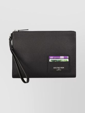 Balenciaga leather clutch bag
