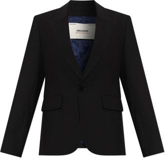 Zadig&Voltaire Vavy Blazer - Dames - Blazers - Zwart - 3XS - Leer - Jassen