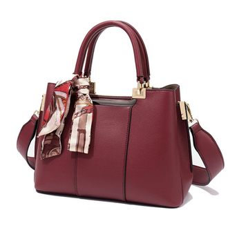 Generic Vegan Leather Purses and Handbags for Women Crossbody Bag Totes Large Ladies Top Handle Satchel Shoulder Bag (Red)