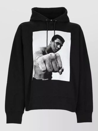 sacai printed hoodie