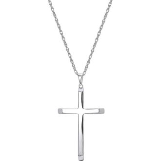Candela Jewelry Cross Pendant Necklace in Silver at Nordstrom Rack