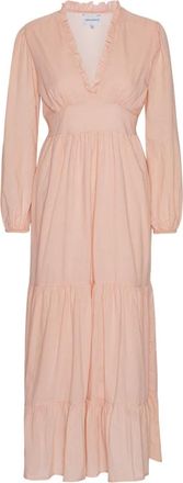 Americandreams Umi Long Solid Cotton Dress - Dames - Casual kleedjes - Roze - S - Katoen - Kleedjes