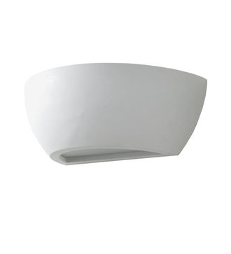 Oresteluchetta Aplique de cer&aacute;mica blanca cm. Largo 31,5 x fondo 16 x alto 11