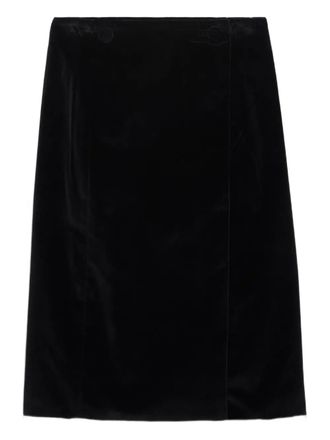 Prada Midi-rok met knopen - Zwart