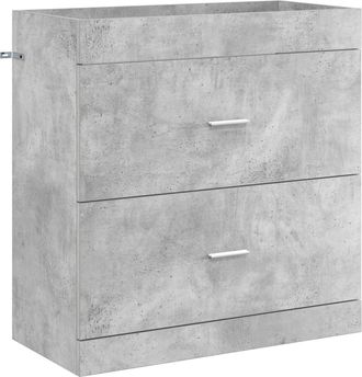 vidaXL Gabinete De Ba&ntilde;o Debajo Del Lavabo Gris Hormig&oacute;n Vidaxl