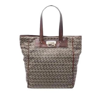 Fendi Pre-owned Tote Bags, female, Beige, Size: ONE SIZE Pre-owned Vintage Tote Bag