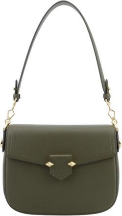 Pourchet Grand Trotteur - Dames - Schoudertassen - Groen - ONE Size - Leer - Tassen