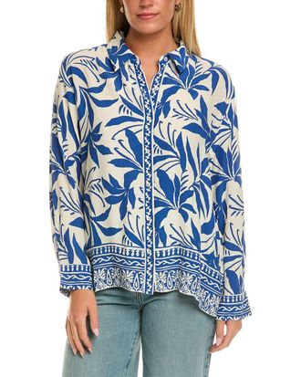 Velvet Sienna Long Sleeve Woven Top