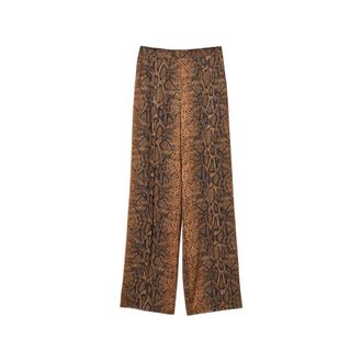 Twinset Wijde broek - Dames - Broeken - Veelkleurig - Maat: XL Zijde