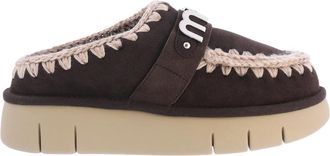 Mou Metal Logo Bounce Clog - Dames - Slip ons - Bruin - 40 EU - Schoenen