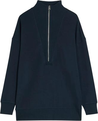 Varley Felpa con mezza zip - Blu