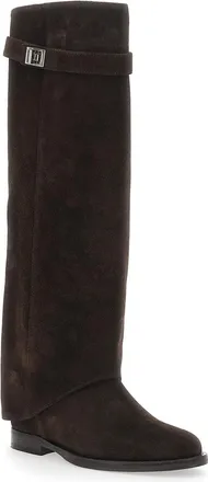 Via Roma 15 Womens Boots, Brown Suede