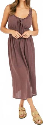 Sadie & Sage Gauze Midi Dress In Chocolate