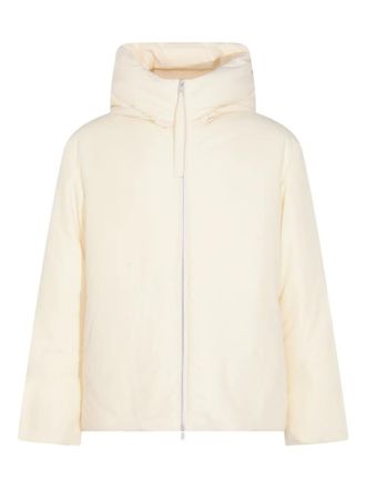 Jil Sander hooded zip jacket - men - Polyvinyl Butyral - L - Neutrals