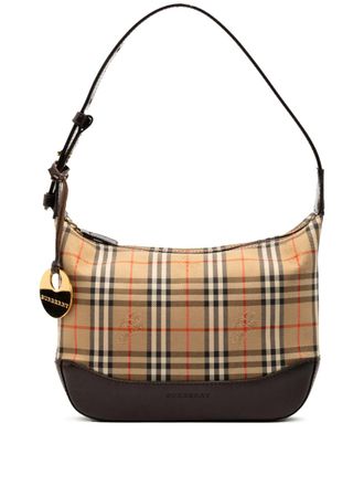 Burberry 2000-2017 Haymarket Check Canvas shoulder bag - Marrone