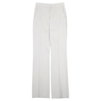 Max Mara Straight Trousers, female, White, Size: 2XS Fagiani Trousers