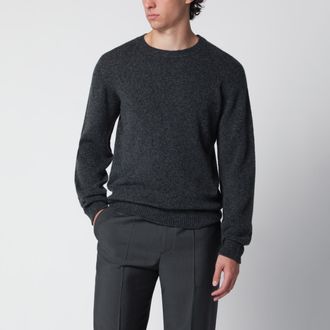 Roberto Collina Maglione grigio antracite in misto lana