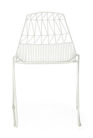 Vintahome Silla de terraza apilable blanca