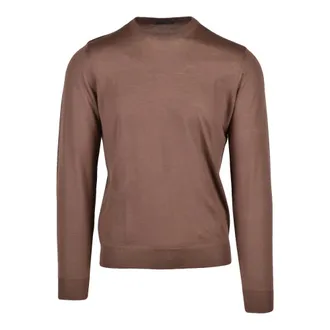 Drumohr Round-neck Knitwear, male, Brown, Size: XL Maglioncino Girocollo