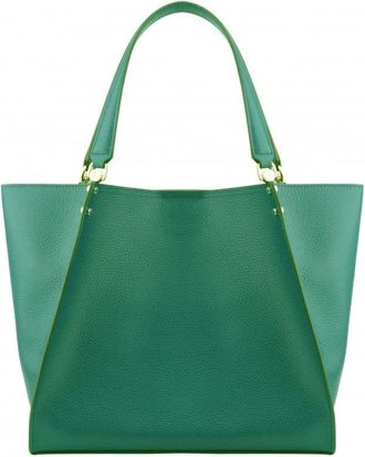 Pourchet Tassen, Dames, Groen, ONE Size, Leer, Grote tas