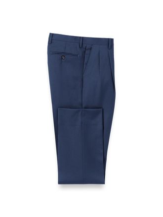 Paul Fredrick Wool Gabardine Pleated Pants