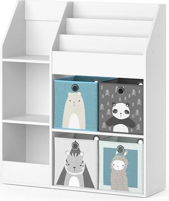 Vicco Estanter&iacute;a Infantil Luigi, Blanco, 100.4 X 114.2 Cm Con 4 Cajas Plegables (gris) Vicco