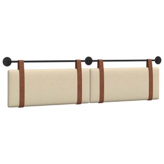vidaXL Cabecero Colgante Crema Pu Antiguo Vidaxl