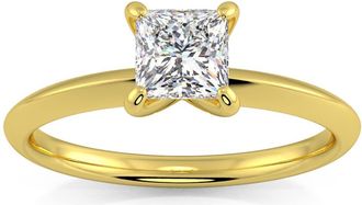 Pompeii3 20 -.75Ct Princess Cut Solitaire Diamond Engagement Ring 14k Gold Lab Grown