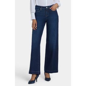 NYDJ Teresa Wide Leg Jeans in Midnight Breeze at Nordstrom Rack, Size 4