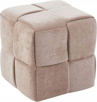 OEM Puf Cappuccino Tejido Entretejido Reposapi&eacute;s Maloy Asiento 38x38cm Cuadrado