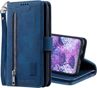 OEM Custodia A Libro Per Samsung Galaxy S20 Plus, Con 9 Scomparti Per Carte, Design A Portafoglio In Similpelle, Con Supporto E Cordino