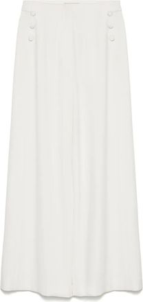 Shiatzy Chen Pantaloni a vita alta con bottoni - Bianco