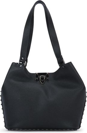 Valentino Garavani Black Rockstud tote