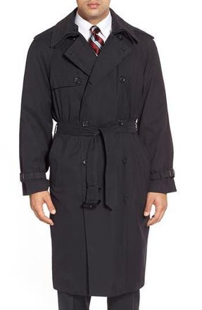 London Fog Iconic Trench Coat in Black at Nordstrom Rack, Size 36Short