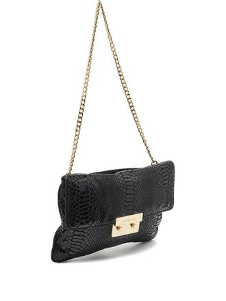 Michael Kors snakeskin-embossed chain bag - Black