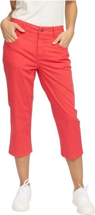 2-Biz Koraal Stijlvolle Top - Dames - Vrijetijds broeken - Rood - 3XL - Broeken