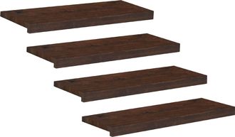 vidaXL Alfombras Para Escalones 4 Uds. 70 X 30 X 2 Cm Marr&oacute;n Oscuro Vidaxl