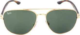 Ray-Ban Green Aviator Unisex Sunglasses RB3683 001/31 56