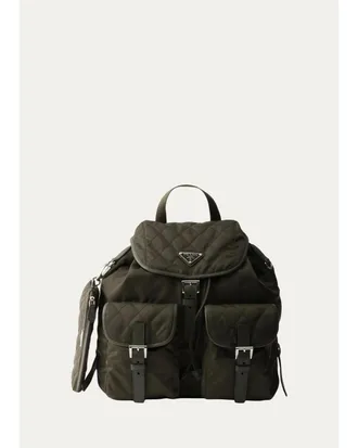 Prada Vela Medium Quilted Re-Nylon Backpack