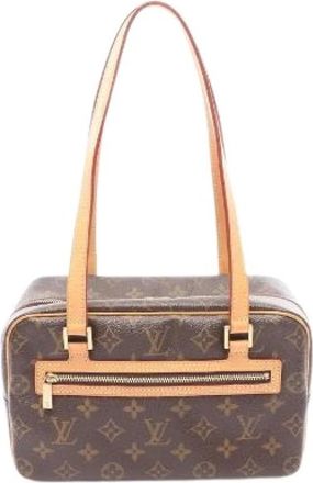 Louis Vuitton Pre-owned Cite MM Monogram Schoudertas - Dames - Vintage Handtas - Bruin - ONE Size - Leer - Vintage