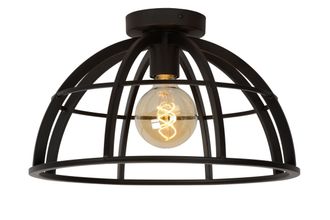 Lucide DIKRA Dimmable Stylish Adjustable Bathroom Flush Ceiling Light 1xE27 in Black